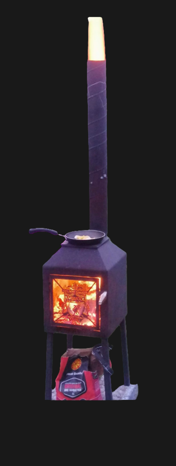 Football themed outdoor stove