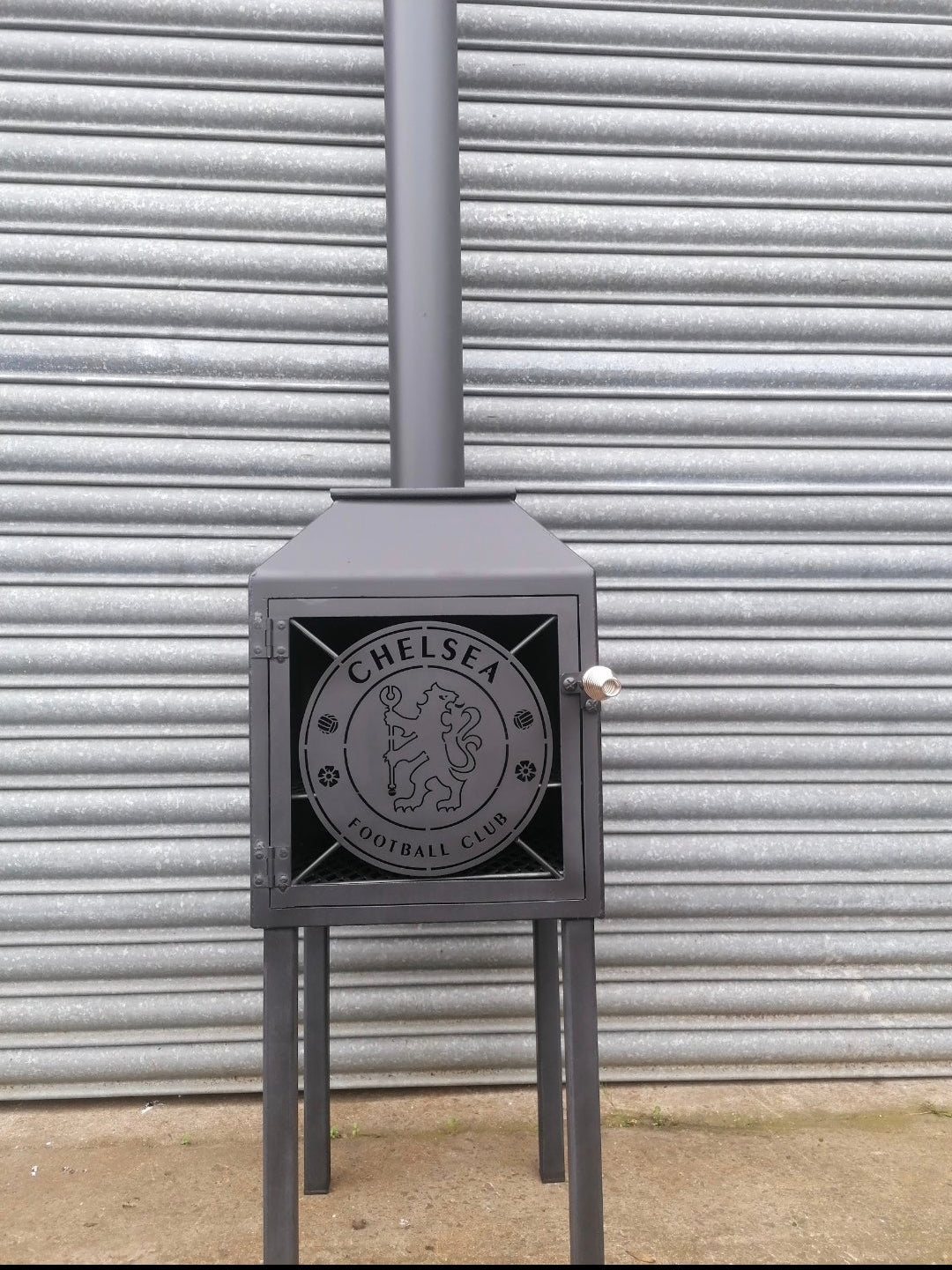 Chelsea logo poutdoor stove by Fire Pit Stop NI
