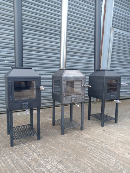 Three cube stoves by Fire Pit Stop NI