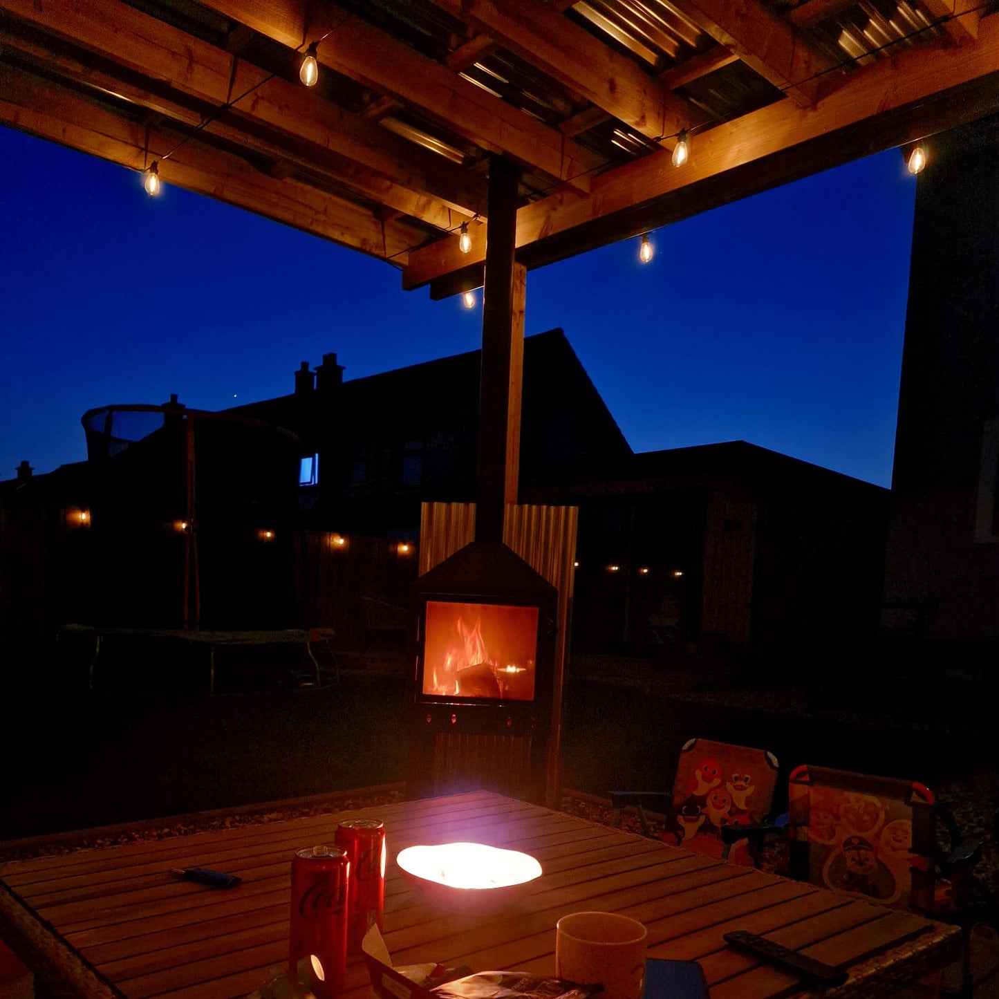 Outdoor stove and BBQ with Glass Door