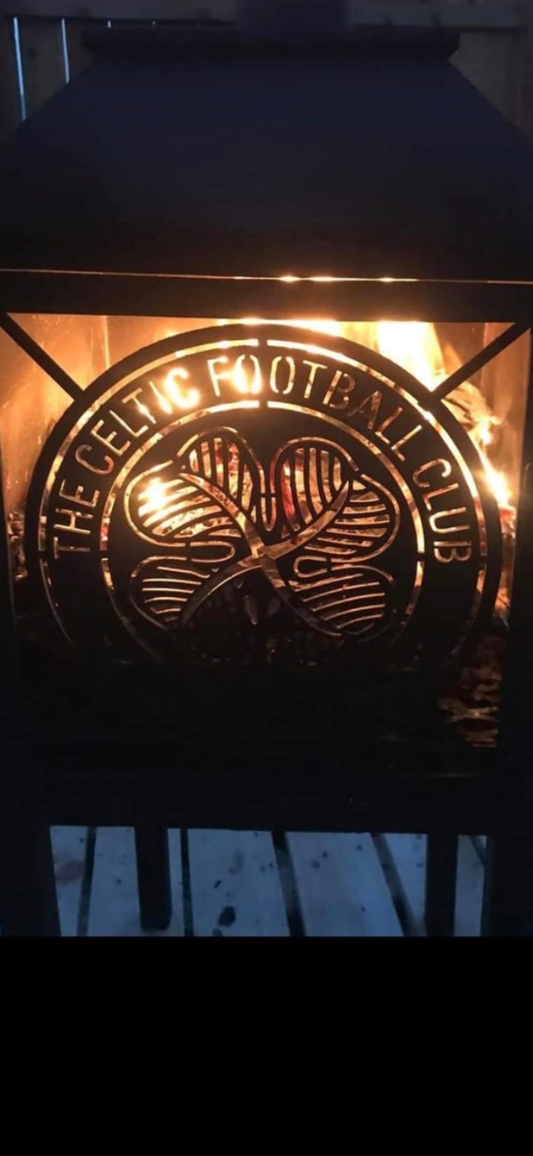 Football themed outdoor stove